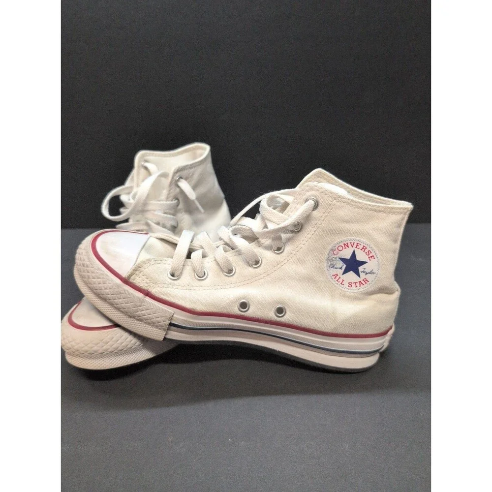 Converse Chuck Taylor All Star 372860F Youth White Platform Sneakers Size 3